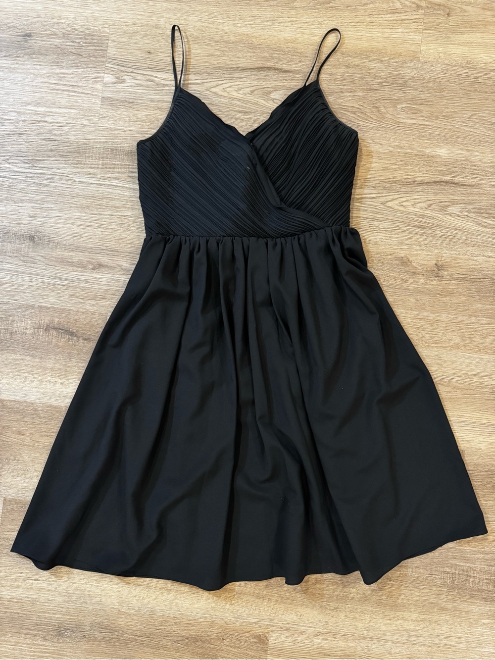 Banana Republic | Pleated Crossover Bodice Little Black Dress | 10